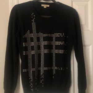 Burberry Brit Ladies Black Wool Grommet Sweater